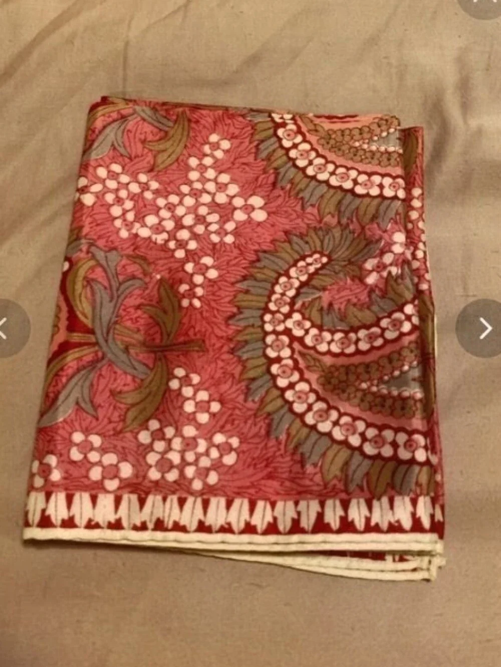 Vintage Vera Neumann Pink Paisley Acetate Scarf Made In Japan